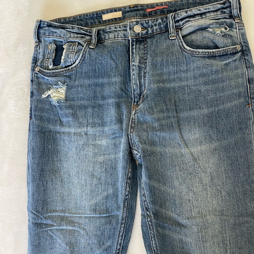 Pilcro Blue Distressed Women Jeans - Picture 3 of 11
